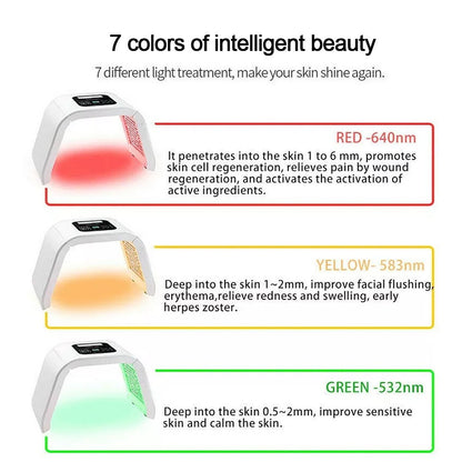 Led Light Therapy Light for Face 7 in 1 Colors LED Facial Skin Care Tool