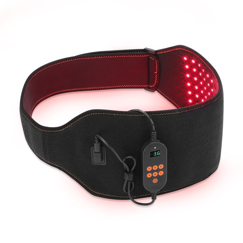 Red Light Therapy Belt for Back Abdomen, 660nm & 850nm Wavelengths with Heat & Vibration Massage with A Timer Back, Pain Products for Back Shoulder
