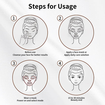 Red Light Therapy for Face, 7 Colors LED Face Mask Light Therapy Portable Rechargeable Red Light Therapy Mask Skin Care Device at Home and Travel for Anti-Aging